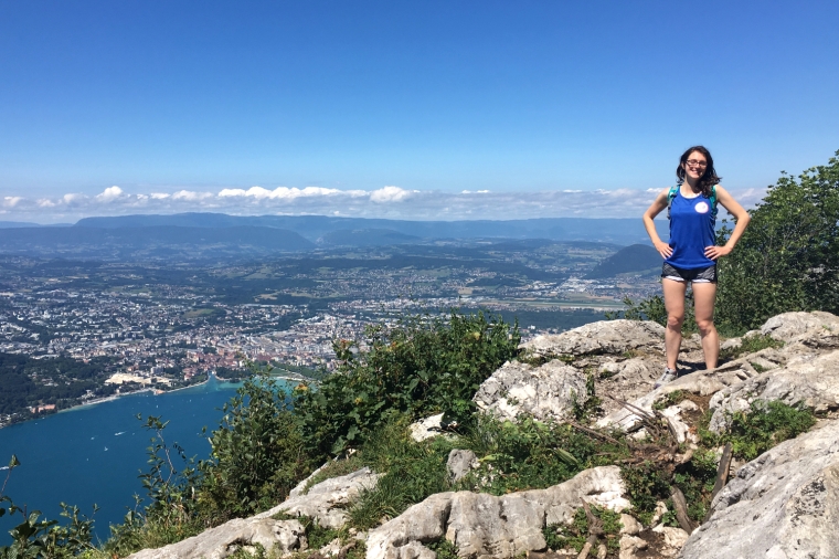 Unmissable things to do around Lake Annecy, France | Mont Veyrier, overlooking Annecy, France | Travel guide | Girl with a saddle bag blog